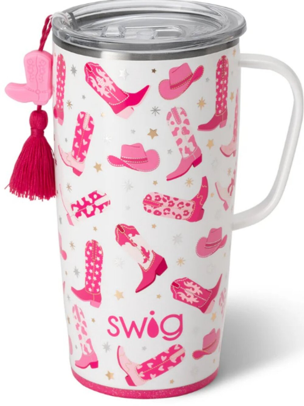 Country Boots Travel Mug 22oz with Boot plastic Straw NWT